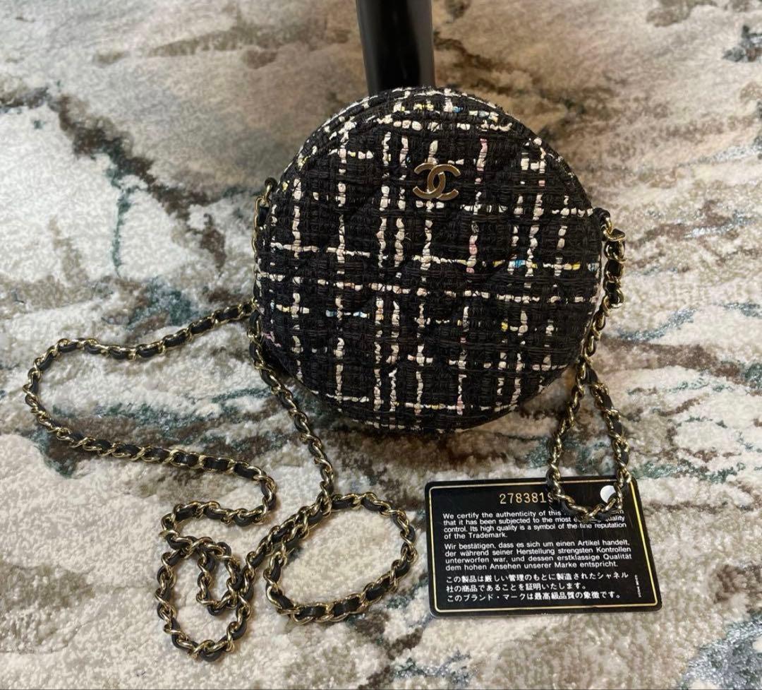 専用　シャネル　ツイードチェーンショルダー　ギャランティカード有　保存袋有り