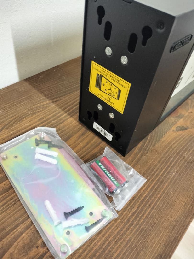 両面時計　ダブル　フェイス　クロック　レクタングル　H21ー0362BK