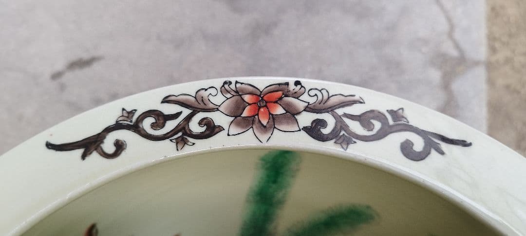 [希少】薩摩焼？九谷焼？　火鉢　金魚鉢　メダカ鉢　アンティーク　骨董品　時代物