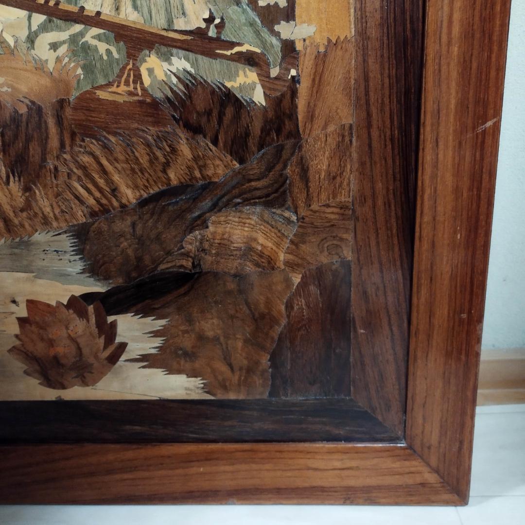 木象嵌 木製絵画 ビンテージ 54年