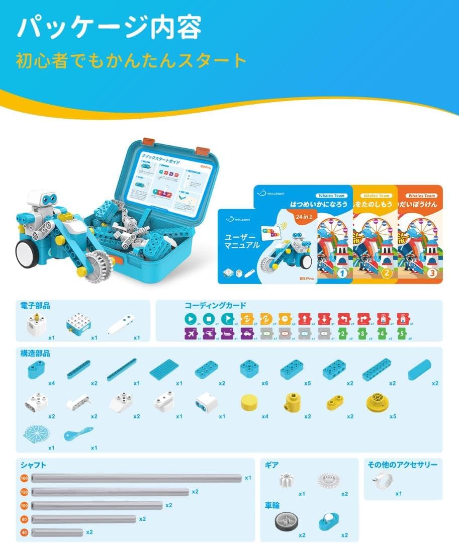 【STEM教育】WhaesBot B3 Pro プログラミング ロボット 知育