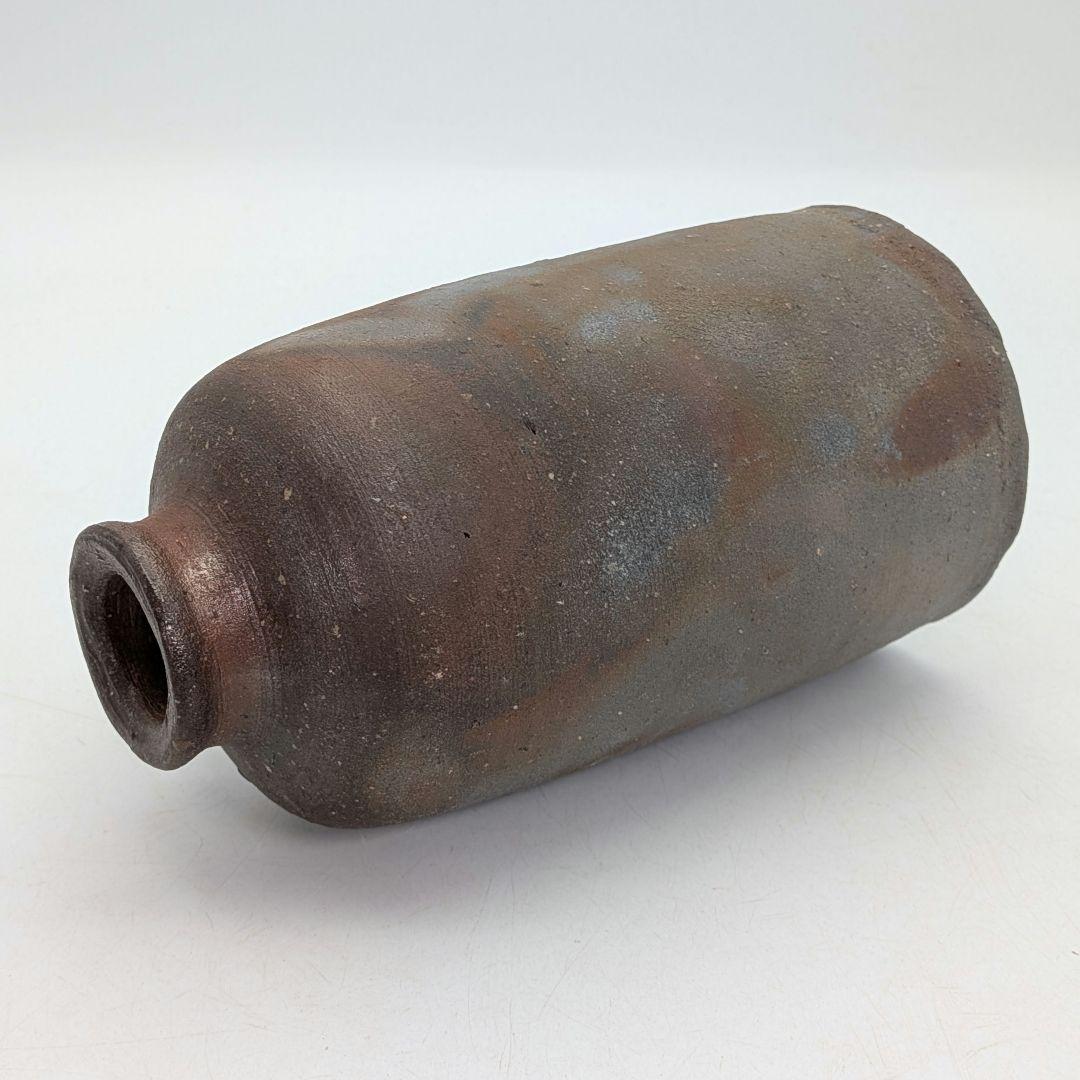 岡山県重要無形文化財 四代松田華山 備前焼 花入 共箱共布栞 フラワー