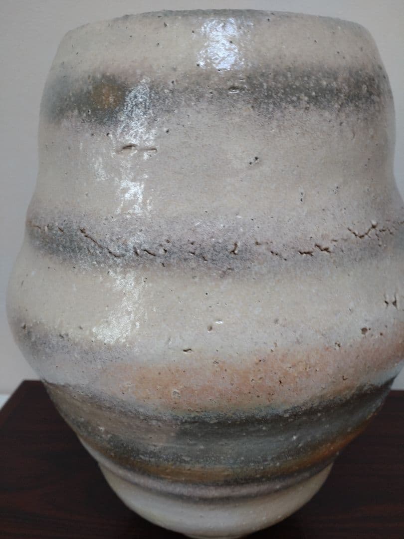 清水卯一 人間国宝 三色壷 高さ約34cm！特大花瓶 師:石黒宗麿