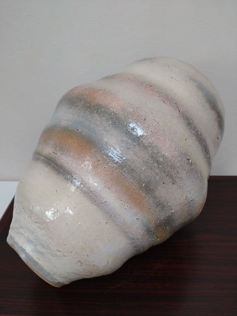 清水卯一 人間国宝 三色壷 高さ約34cm！特大花瓶 師:石黒宗麿