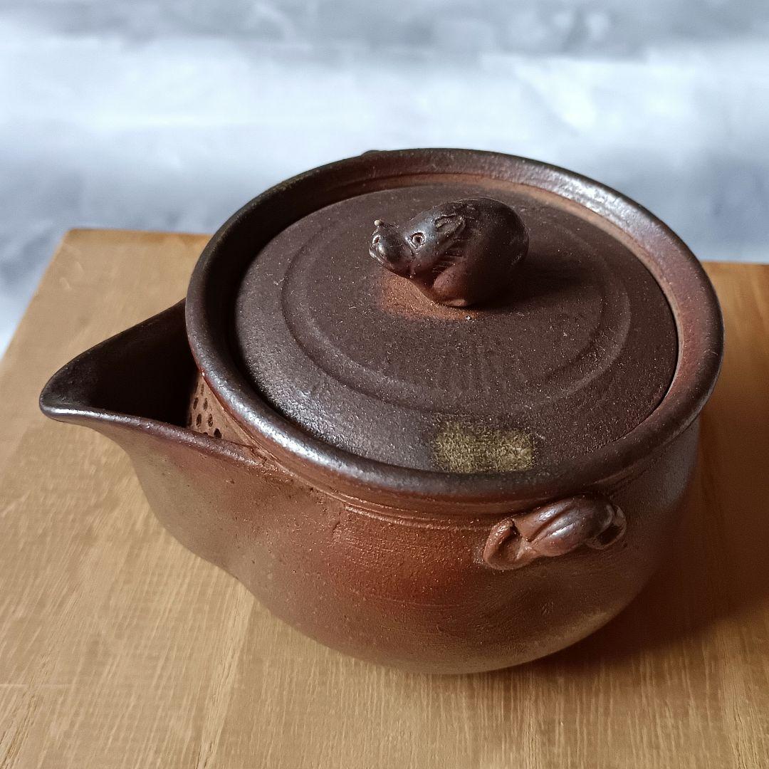 備前焼 煎茶器揃 茶道具 宝瓶 急須 湯さまし 茶碗 共箱 - メルカリ