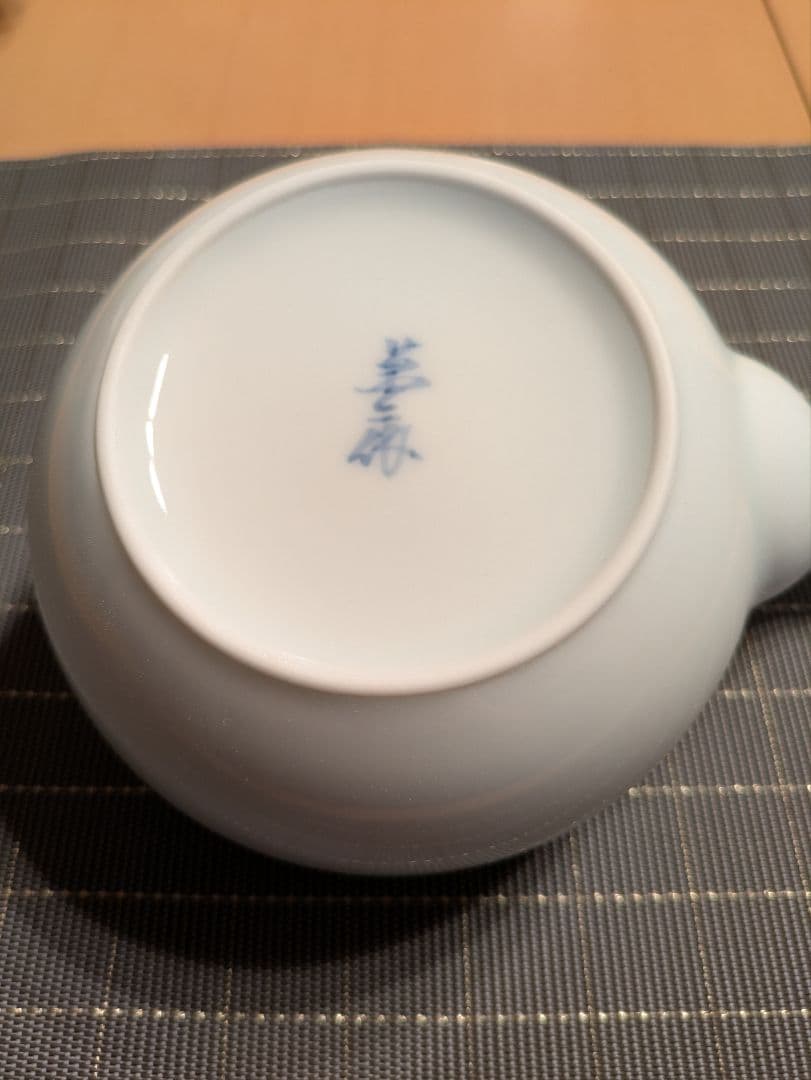 希少・未使用】人間国宝作品 井上萬二 白磁 蓋付湯呑5客＋急須 しおり
