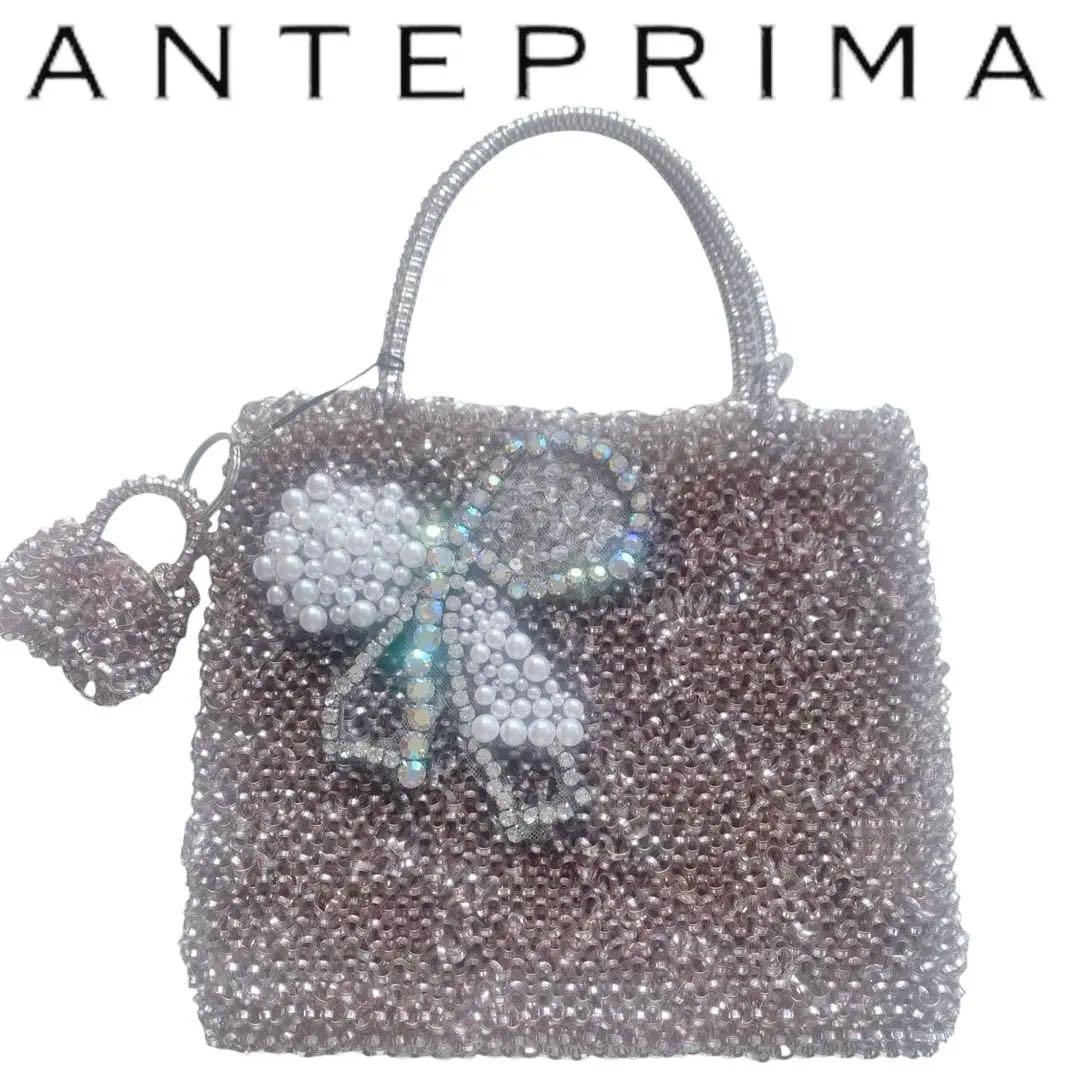 ［美品］ANTEPRIMA アンテプリマ　ワイヤーバッグ　ピンク　リボン