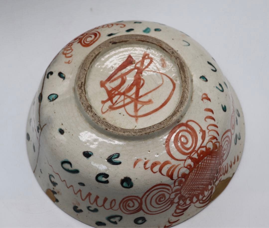 中国　明時代　紅釉大鉢　木箱入　送料込み0521