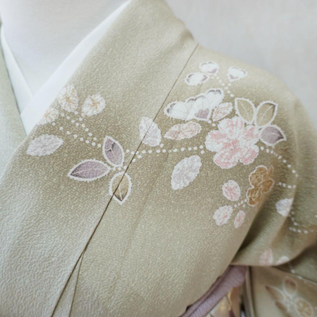 訪問着フルセット 正絹 卒業式 入学式 お宮参り【訪問着、袋帯、帯締め