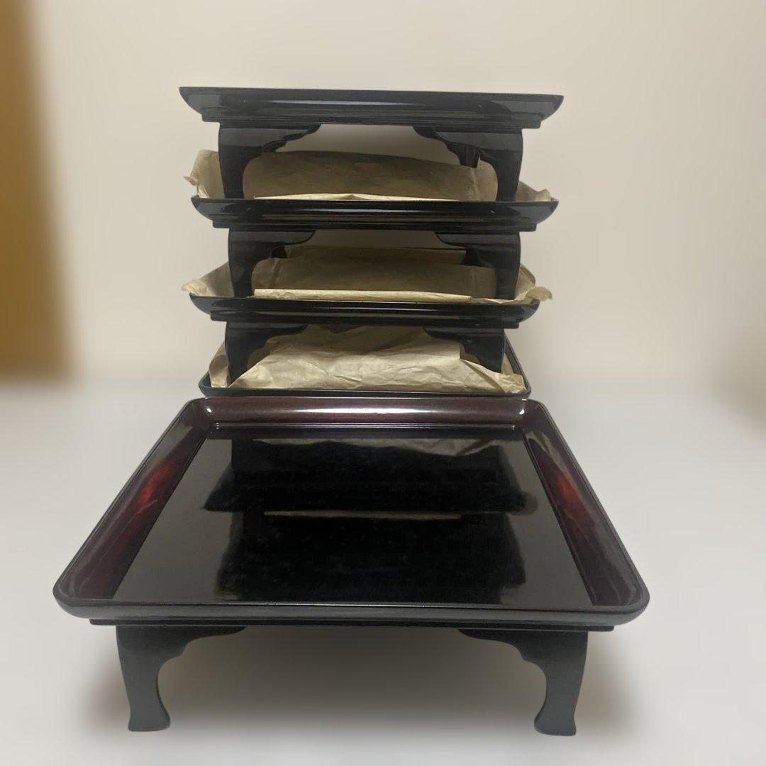 輪島塗木製脚付御膳 塗分 五客 - メルカリ