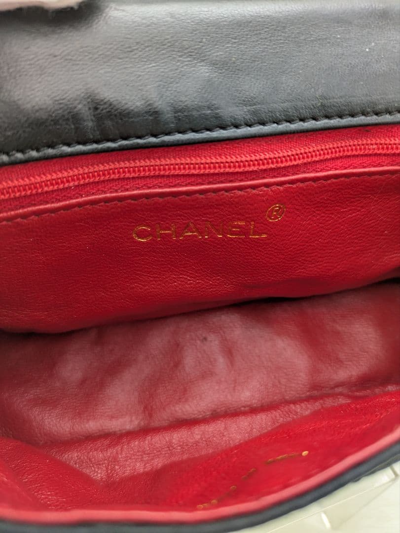 CHANEL 希少 サテン ミニマトラッセ 6連チェーン ラインストーン