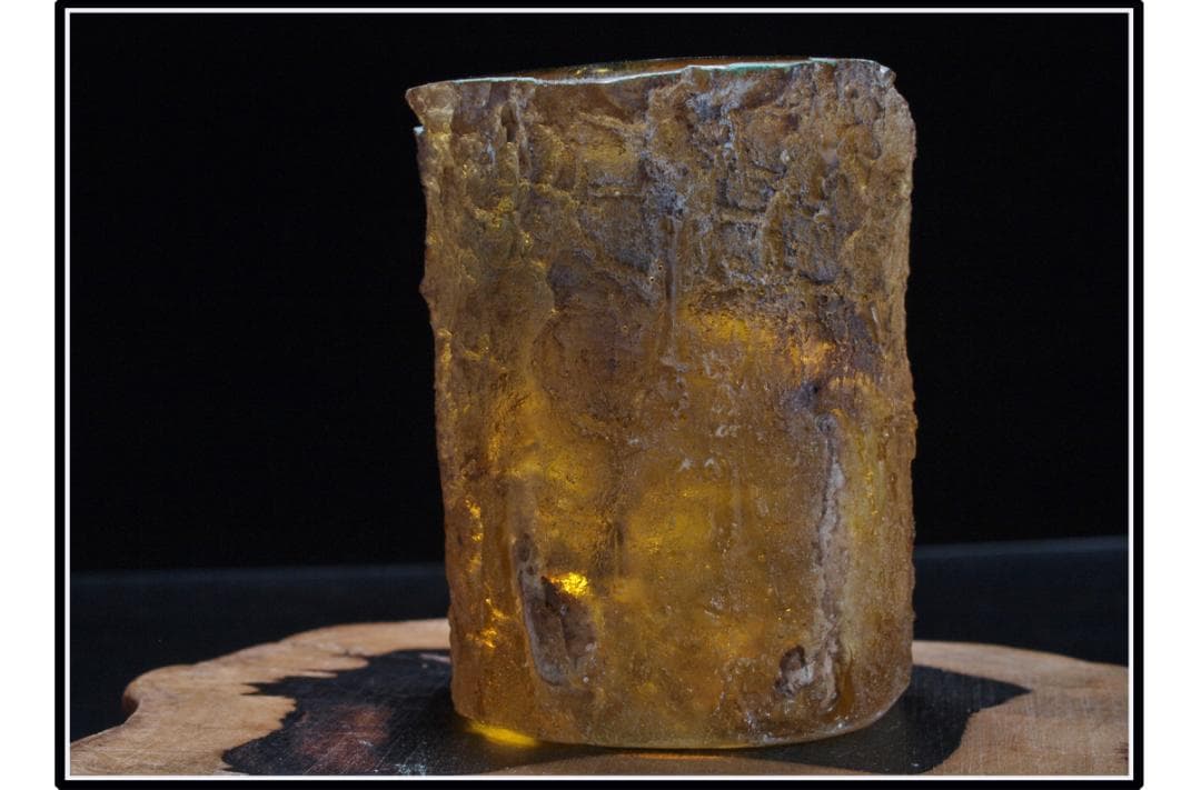 旧家初心だし 中国時代の化石 天然琥珀サソリ古美術 DE1656D4-2