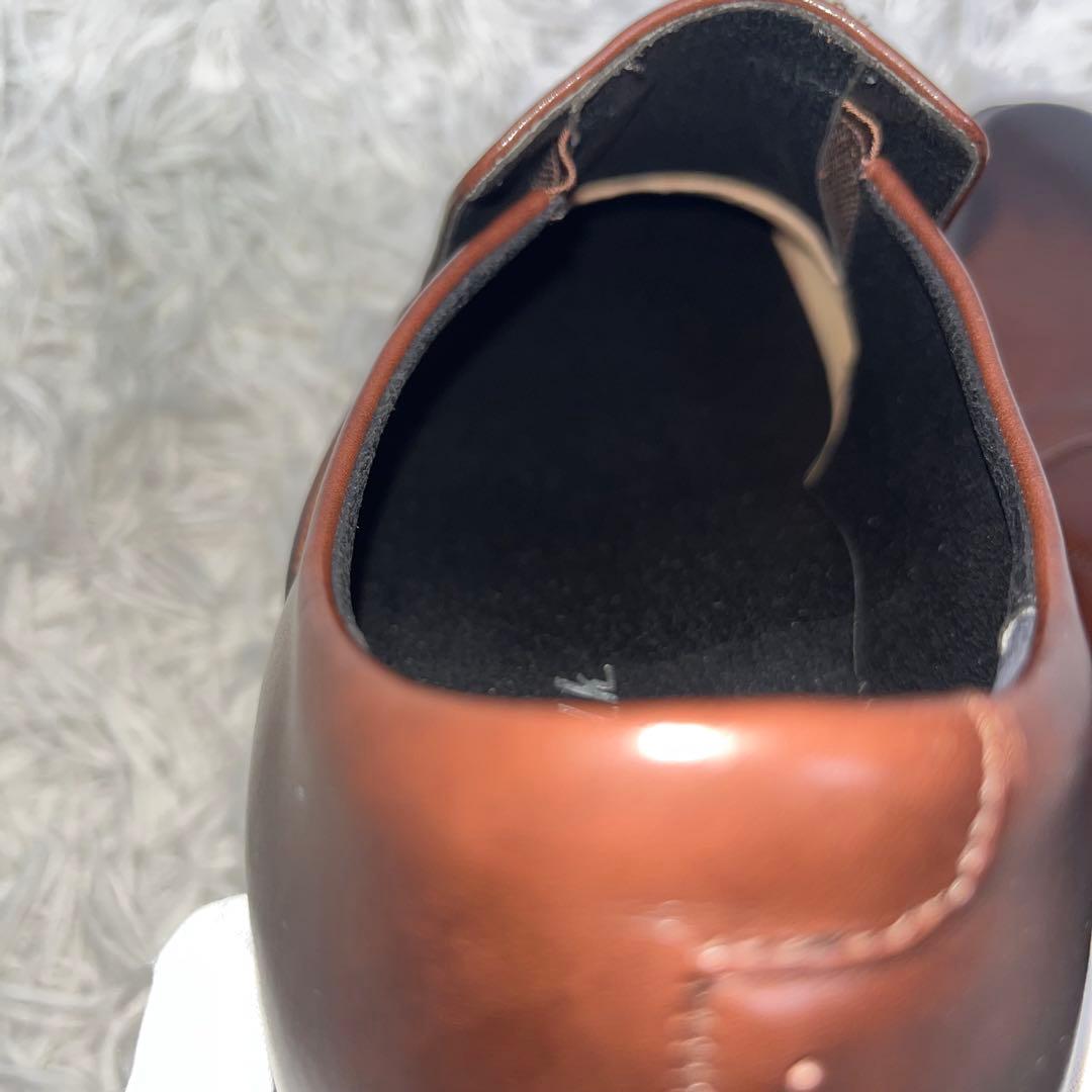 【未使用品】アシックス　ランウォーク　ブラウンレザー スリッポン 25cm