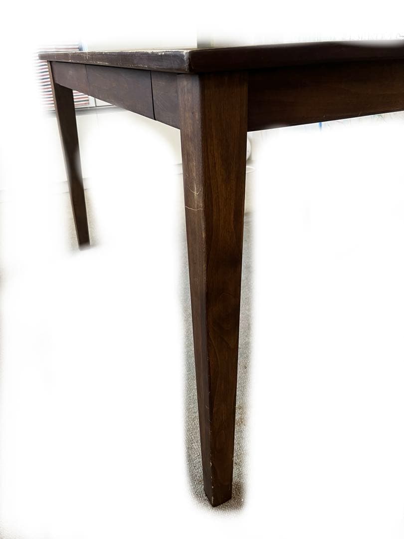 アクタス購入ウォールナットダイニングテーブル１２０センチ引き出し付き