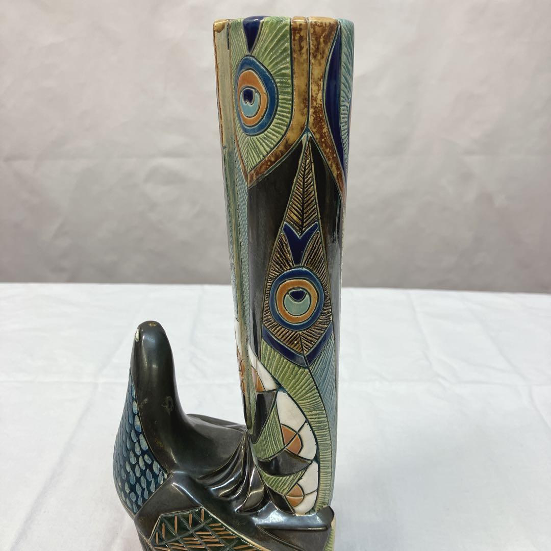 アーテサニアリンコナダ 孔雀 クジャク 装飾花瓶 オブジェ 置物