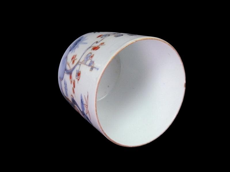 古伊万里　染錦　松竹梅の図　蕎麦猪口　 575AS-CUl