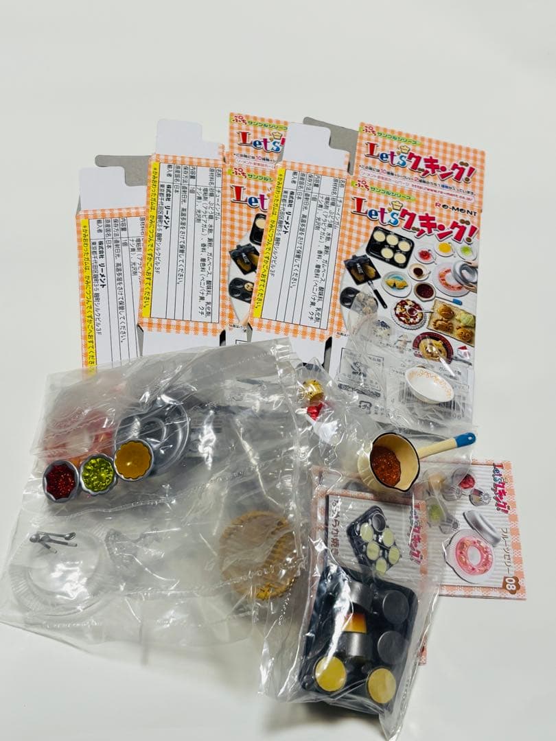 リーメントぷちサンプル　letsクッキング　ゼリー　プリン　マフィン