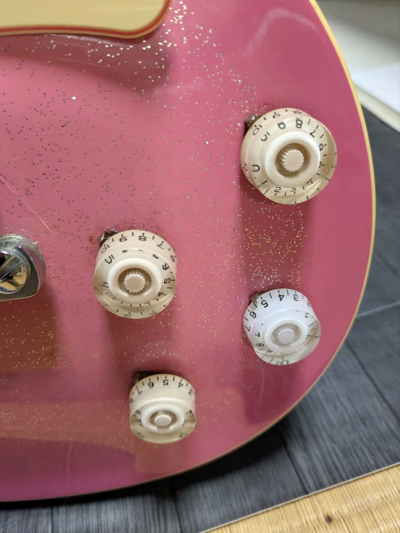 ジプシーローズ　ピンク レスポール　 エレキギター　ラメ入り　激レアギター