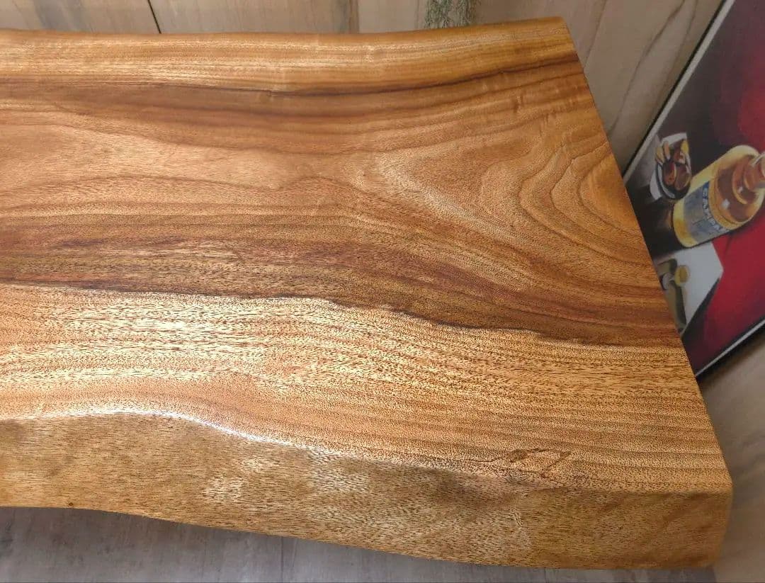 新品 楠 一枚板 ダイニングテーブル アイアン家具 リビングテーブル