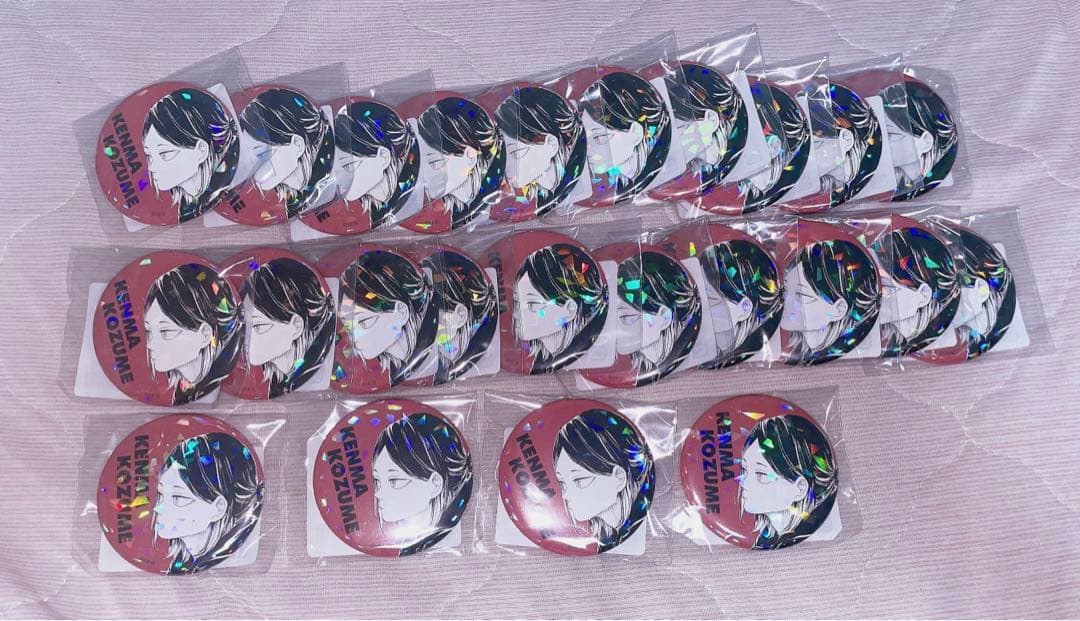 孤爪研磨 オールスター缶バッジ 24個 まとめ売り ハイキュー オールスター缶バッジ 孤爪研磨 44点セット ハイキュー
