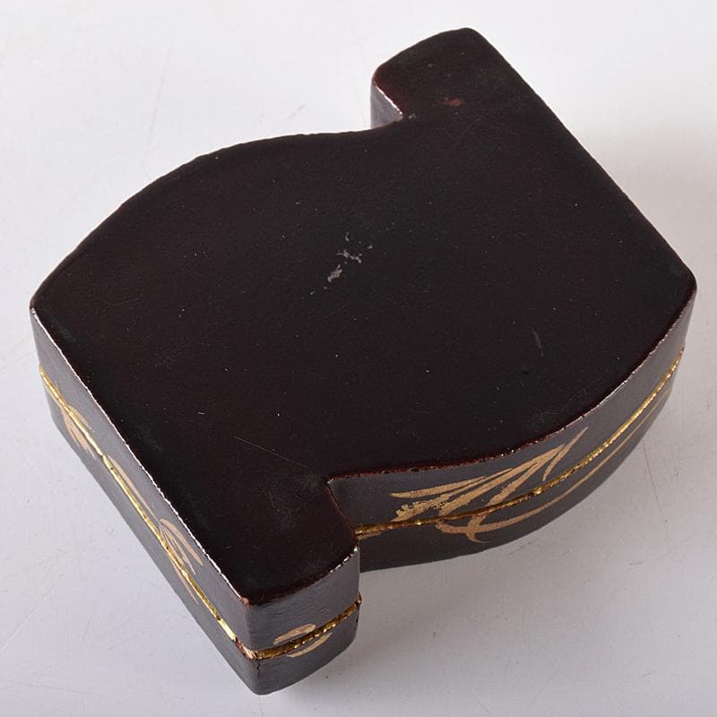 茶道具　唐物　山水蒔絵　巻物形香合　箱付　V　R8424