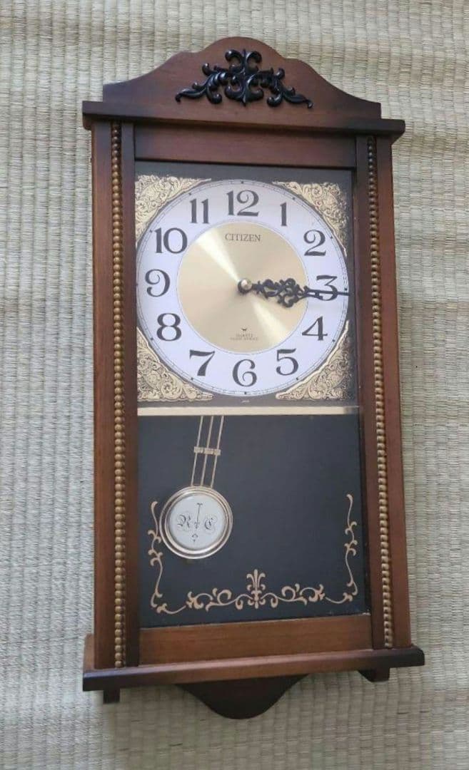 CITIZEN クラシック ボンボン時計 柱時計 掛時計 振子時計 電池式 時計