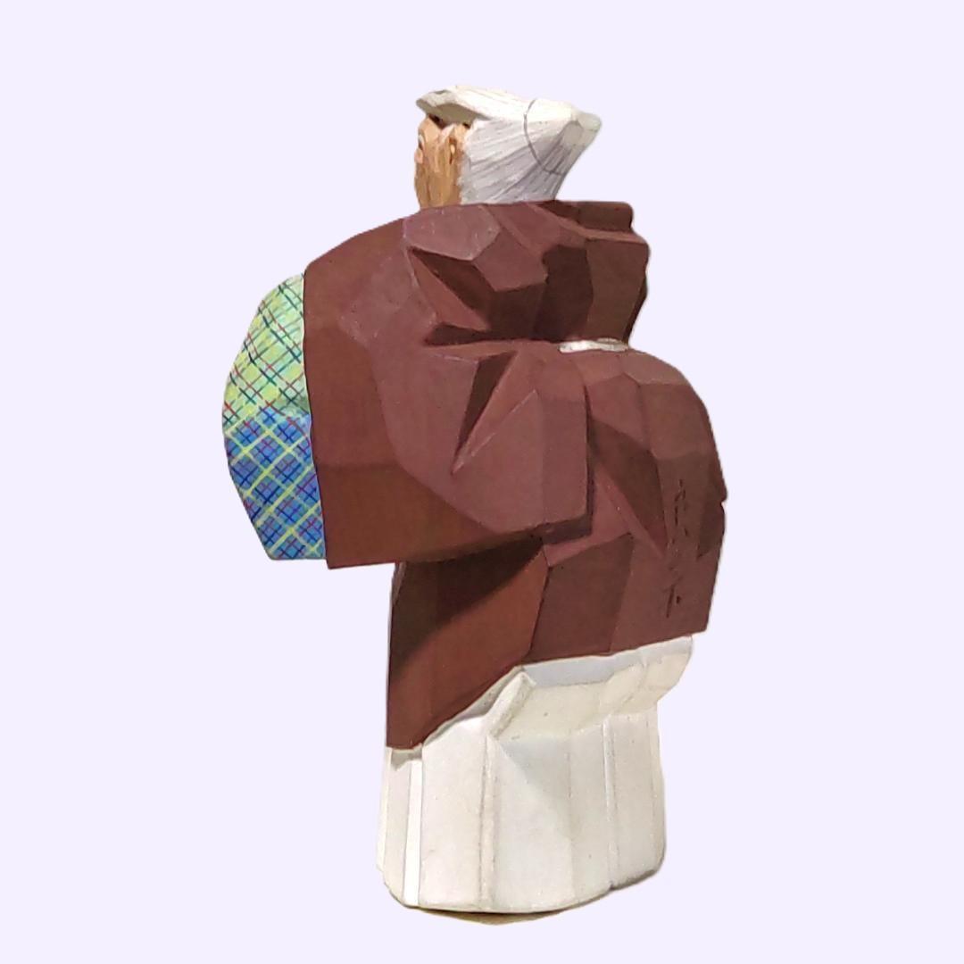 一刀彫 高砂 奈良一刀彫 奈良人形 木嶋良宗 工芸品 置物 共箱 - メルカリ