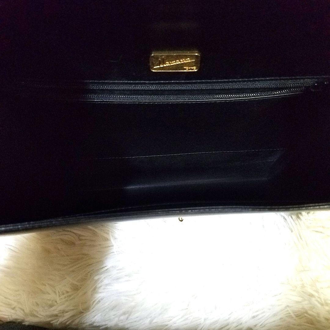 【極美品】傳濱野 ハンドバッグ フォーマル レザー ゴールド金具 黒