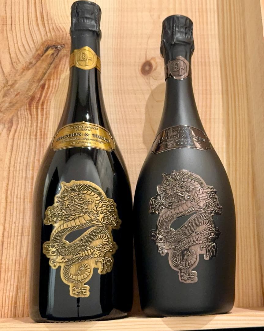 ドラゴン＆タイガー シャンパン ブラック＆ブランドブラン 2本セット 正規輸入品 在庫限り特価【正規品ドラゴン＆タイガーシャンパン】龍＆虎D＆T