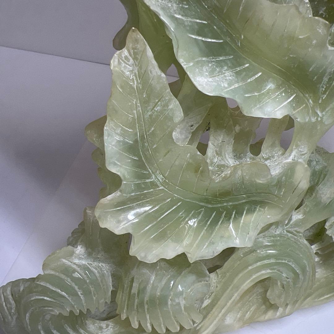 砡製　特大魚透置物　共箱　1933g/最大横幅約24㎝　東Y7-1114①