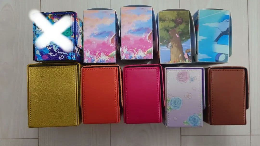 イーブイ　ニンフィア　ブースター　ミミッキュ　ピカチュウ　フリップデッキケース