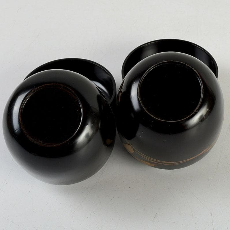 茶道具 黒漆 金蒔絵 棗 一双 書付共箱 V 9432 - メルカリ