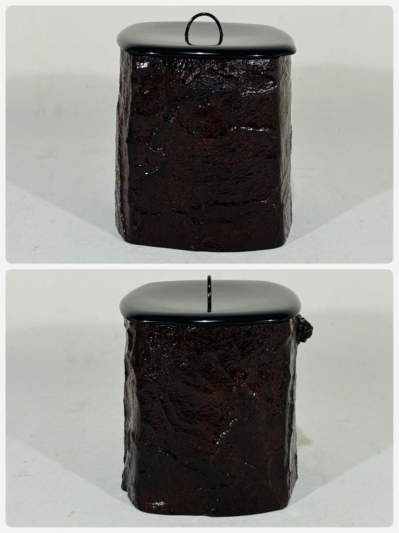 輪島塗慶塚作欅皮水指美品共箱茶道具送料込