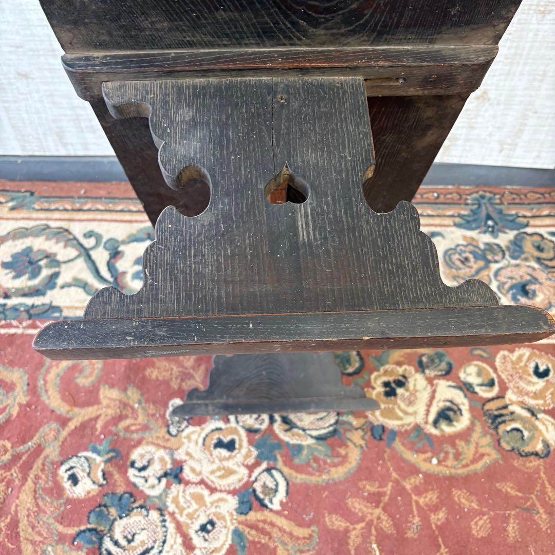 昭和レトロ 古家具 無垢材 木製座卓 ちゃぶ台 文机 お経台 経机 ロー