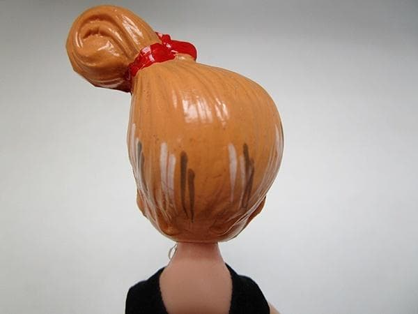 a0127-42女の子 少女 人形 フィギュア ヴィンテージ レトロ　当時物