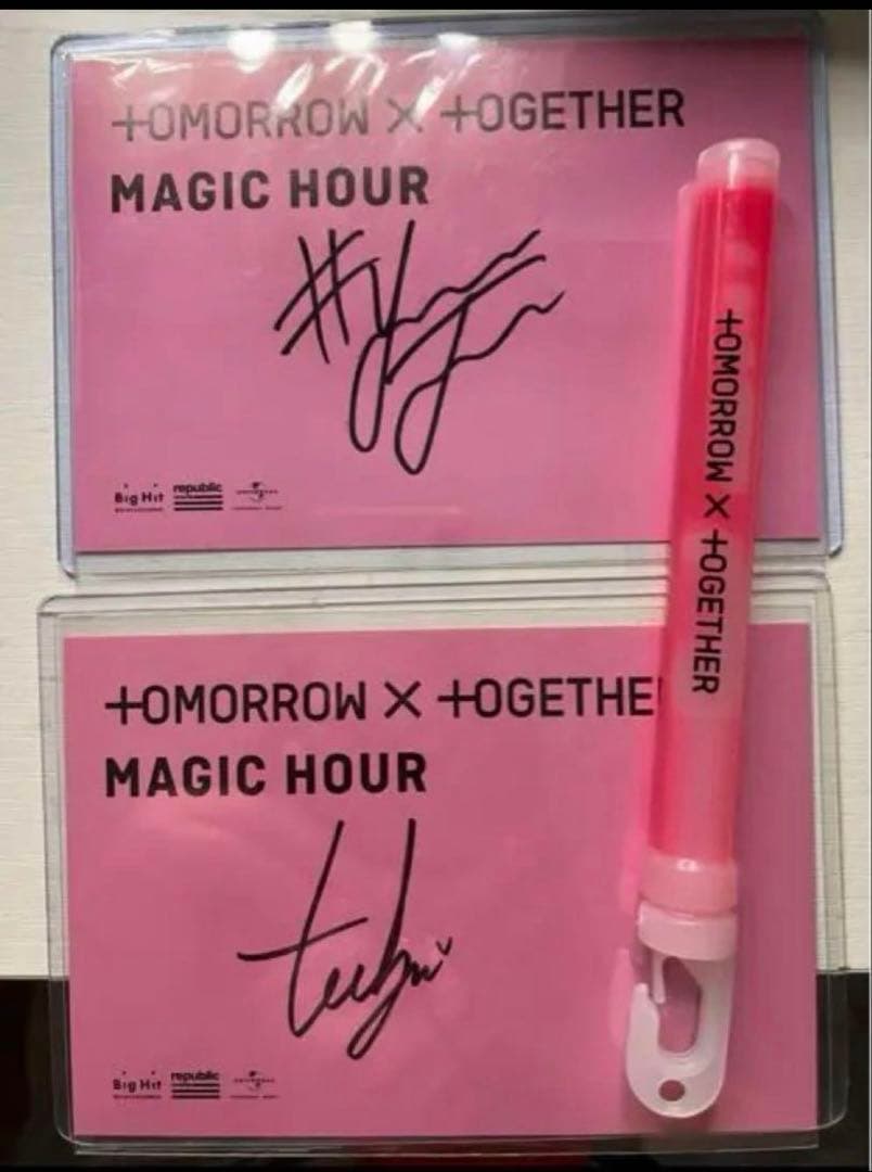 TXT ヨンジュン テヒョン 直筆サイン ペンライト セット TXT ヨンジュン テヒョン 直筆サイン ペンライト セット 2025年最新
