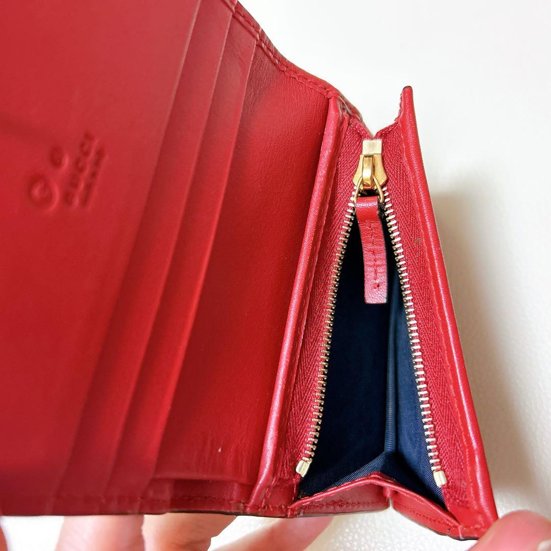 GUCCI 花柄 二つ折り財布 ブルームス水色