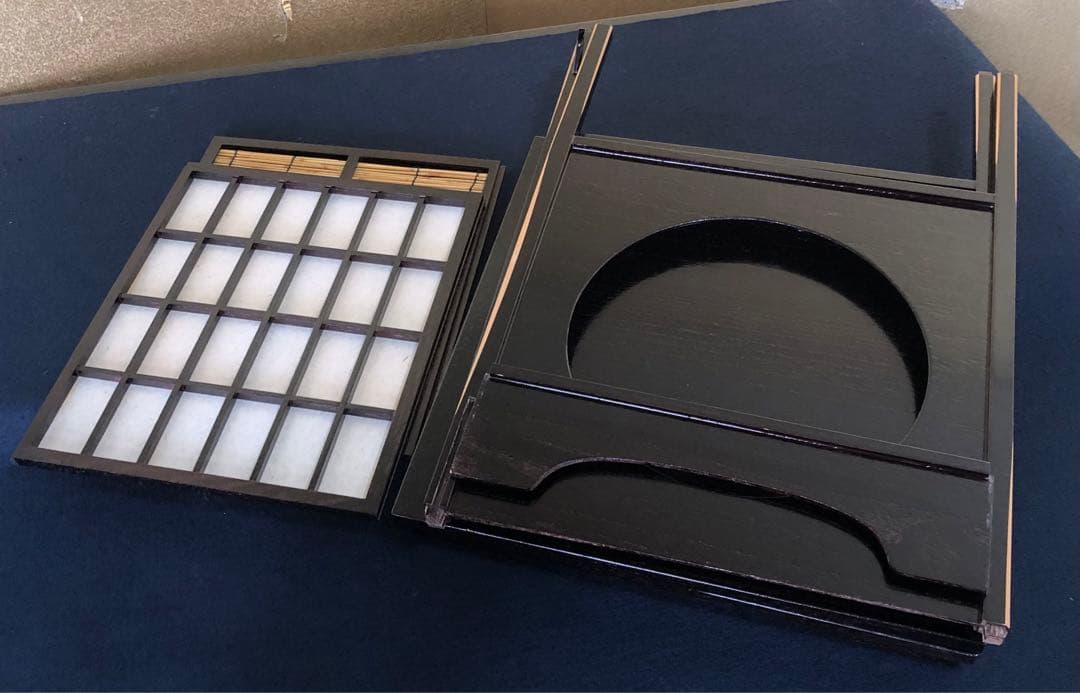 《R》茶道具 吉野棚 組立式 塗師 表恵作 共箱 260105か4