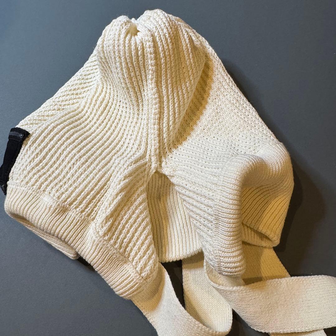 BAREN ニット帽 ボンネット モカ ホワイト 2色 セット ウィッグ付き