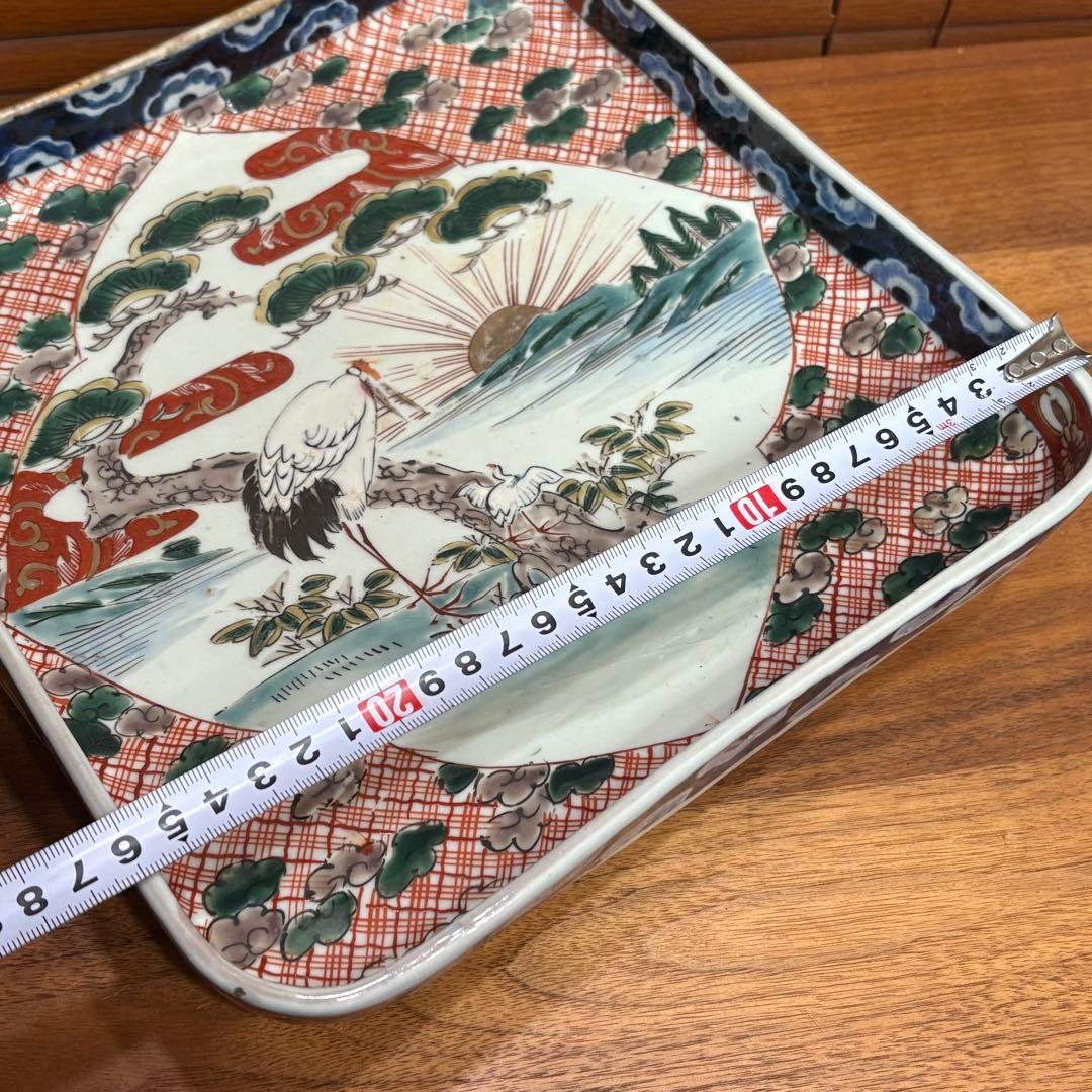 江戸時代 古伊万里 鍋島 赤絵 皿