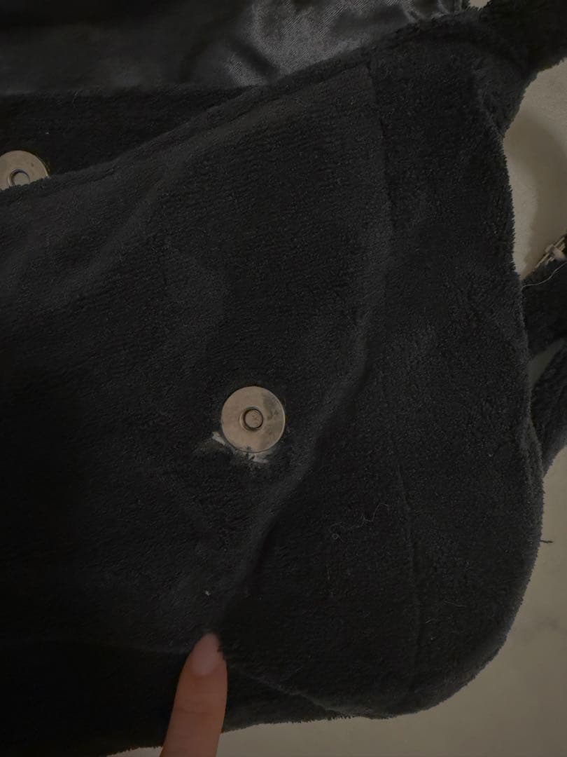 CHANEL 黒 ショルダーバッグ フリース