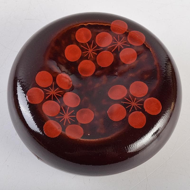 茶道具 塗師 近藤道恵作 織部好写 梅香合 花押有 共箱二