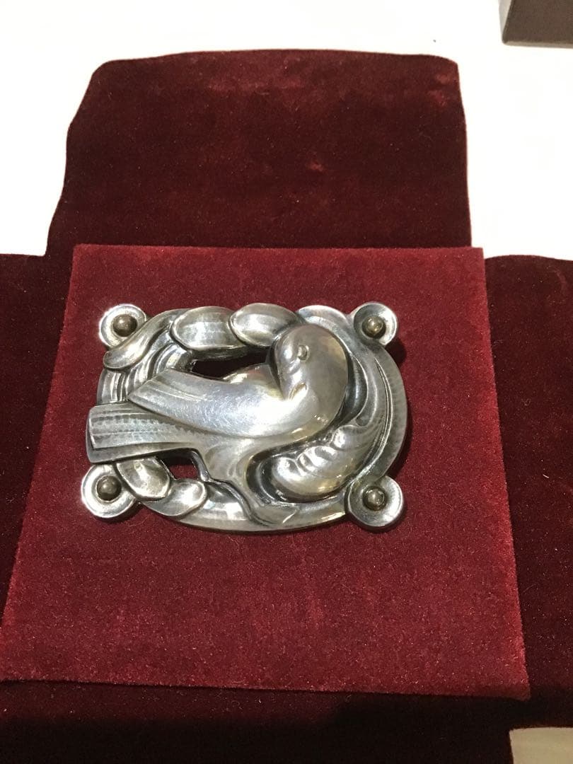 52699デンマーク ジョージジェンセン ブローチ 209 鳩 希少