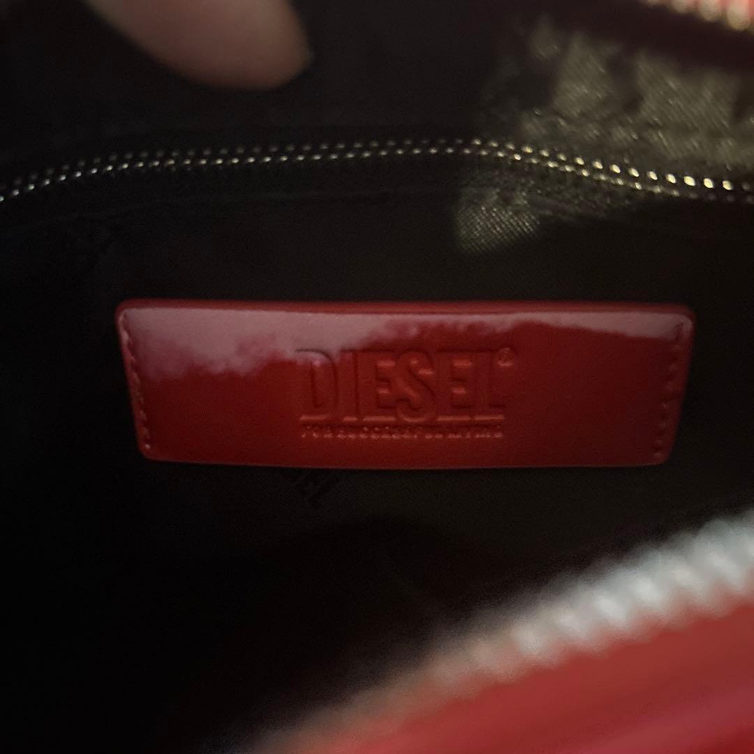 DIESEL ピンク ロゴ ハンドバッグ　ワンハンドル