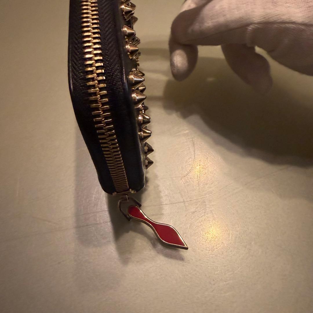 クリスチャンルブタン ケース 小銭入れ カード2枚 黒/赤