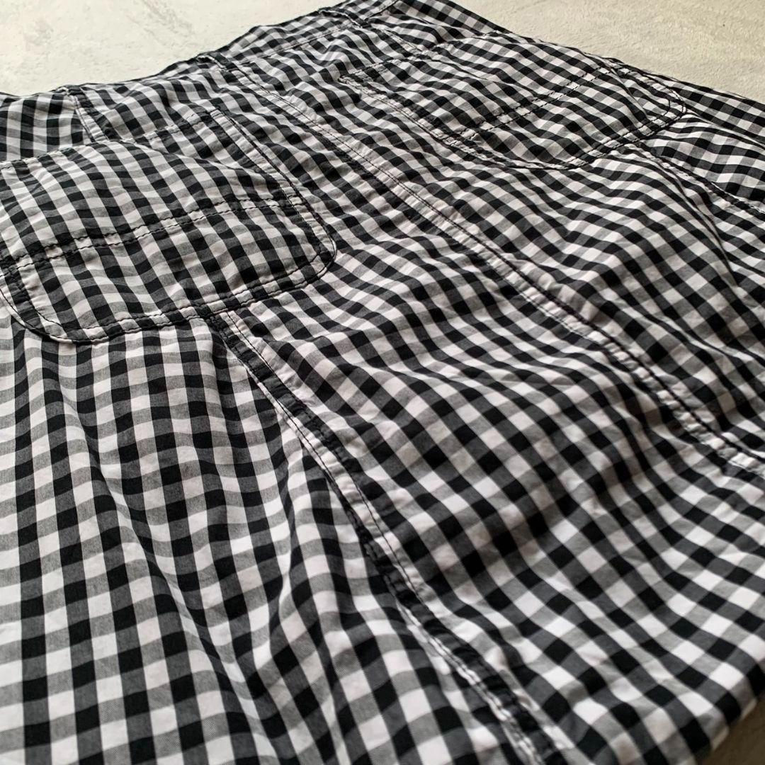 【美品】ブラックコムデギャルソン ギンガムチェック サルエルパンツ