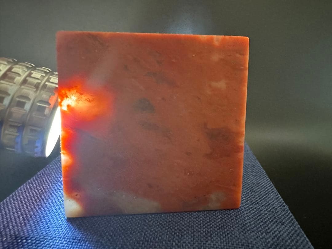 61ラオス石 手彫り 篆刻 書道 印材 日展 遊印 雅号印 箱付き