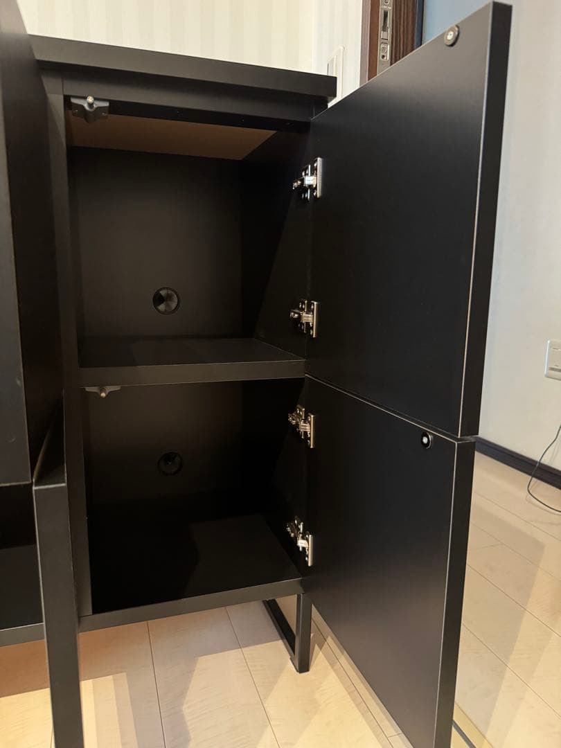 まめちゃん様専用】リビングキャビネット 日本製 木製 スチール脚付