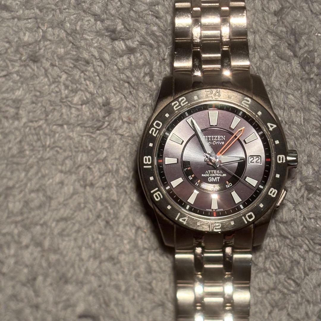 CITIZEN 時計 メンズ GMT 電波 ソーラー ATTESA エコドライブ