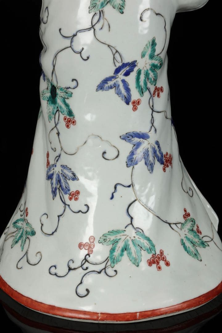 ラ*ラ様 江戸期 古伊万里 柿右衛門様式 色絵陶製美人人形 婦人像 女性像 古美